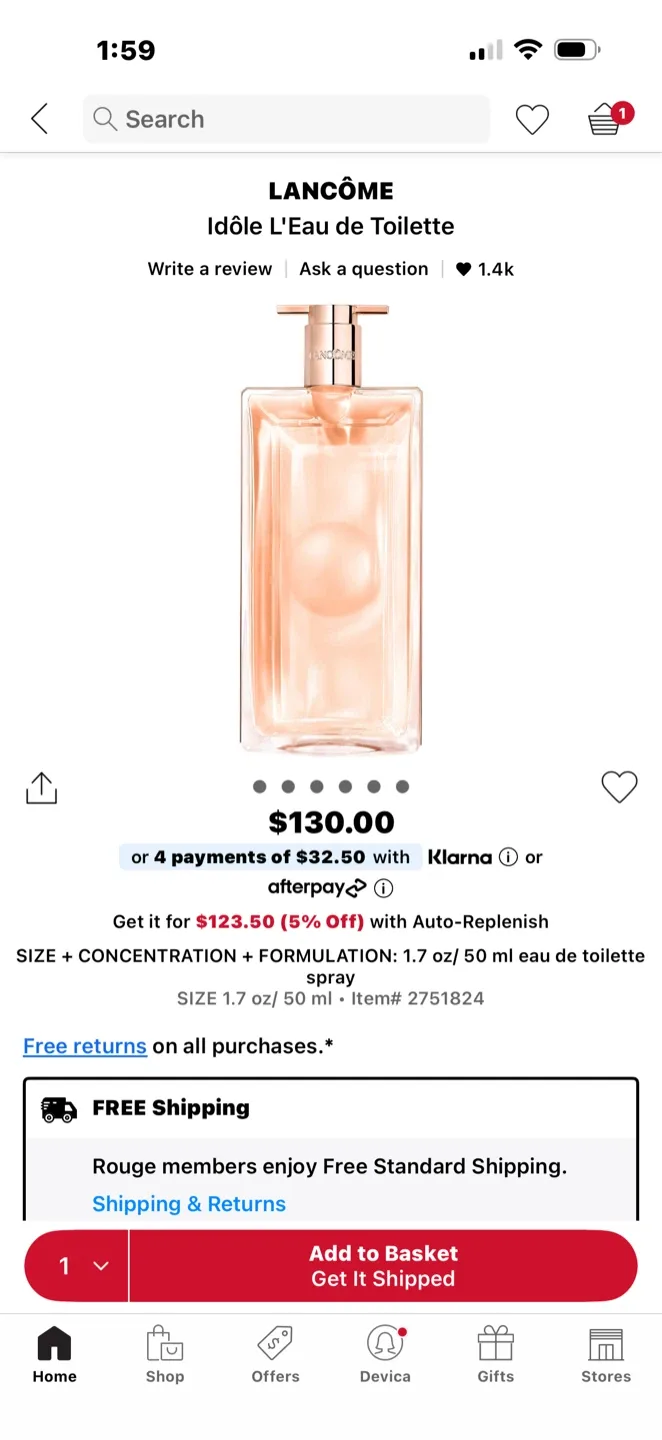 Lancôme Idôle L'Eau de Toilette 50ml Weekend special image indicator(2)