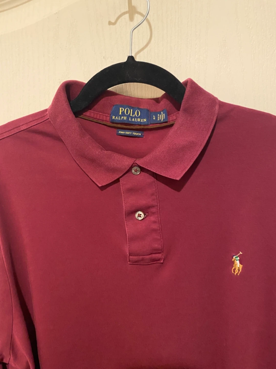 Polo Ralph Lauren Burgundy Long Sleeve Polo - L - photo 2