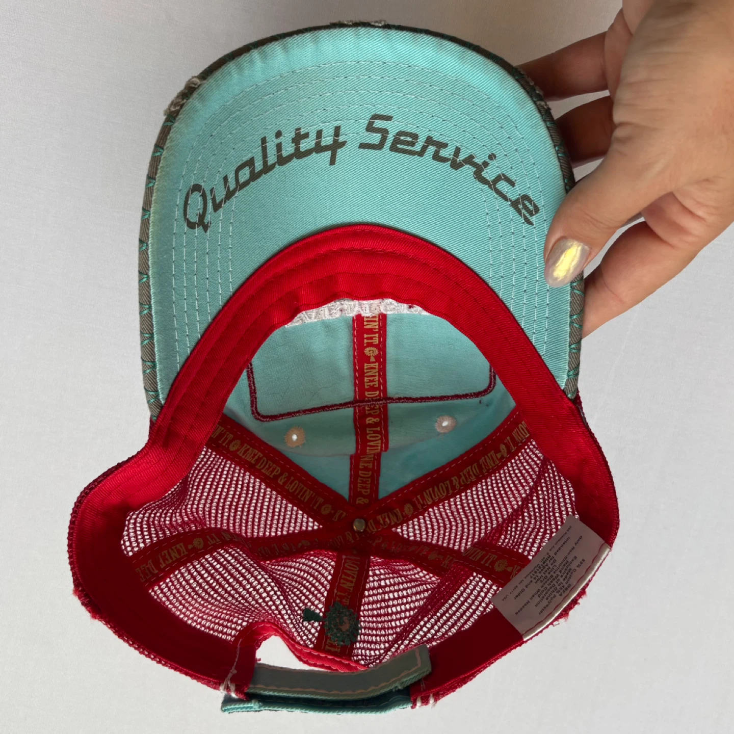 FARM GIRL Trucker Cap Tractor Patch Adjustable Mesh Back Hat - photo 5