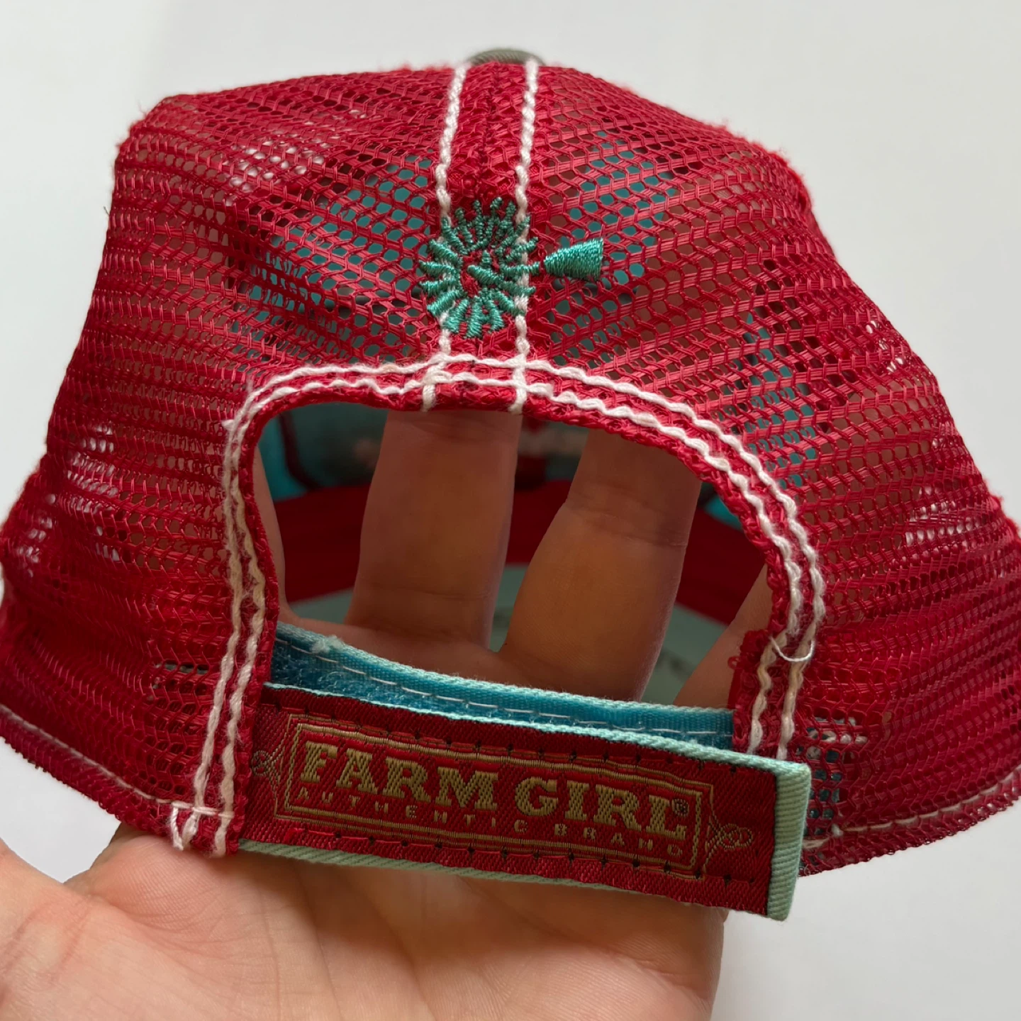 FARM GIRL Trucker Cap Tractor Patch Adjustable Mesh Back Hat - photo 4