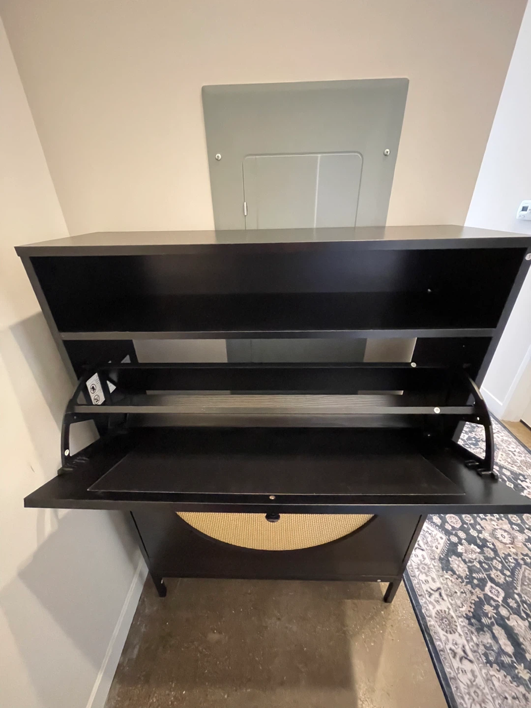 Shoe Storage Cabinet - Black - photo 2