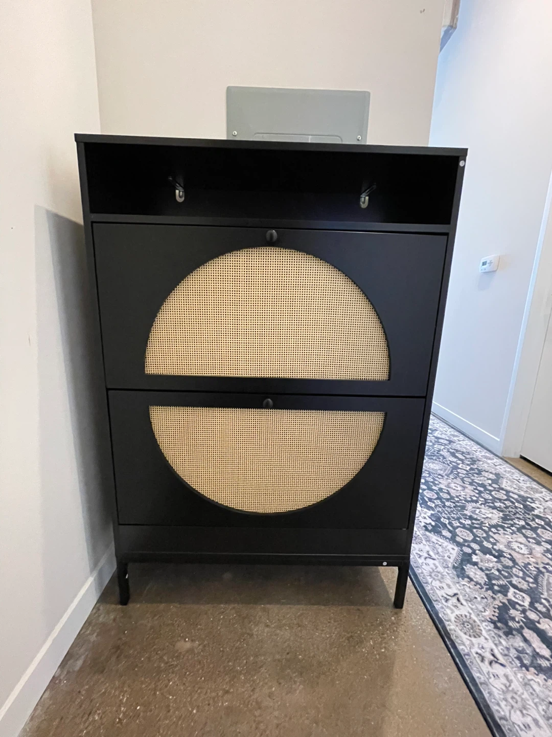 Shoe Storage Cabinet - Black