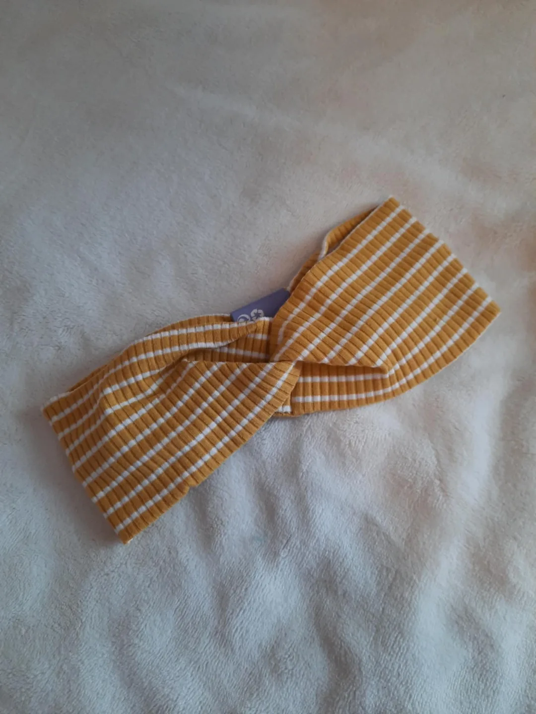 Striped Headband - Yellow & White