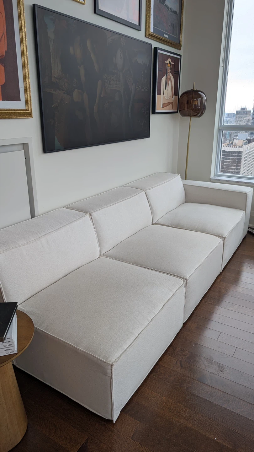 White Modular Sofa - photo 4