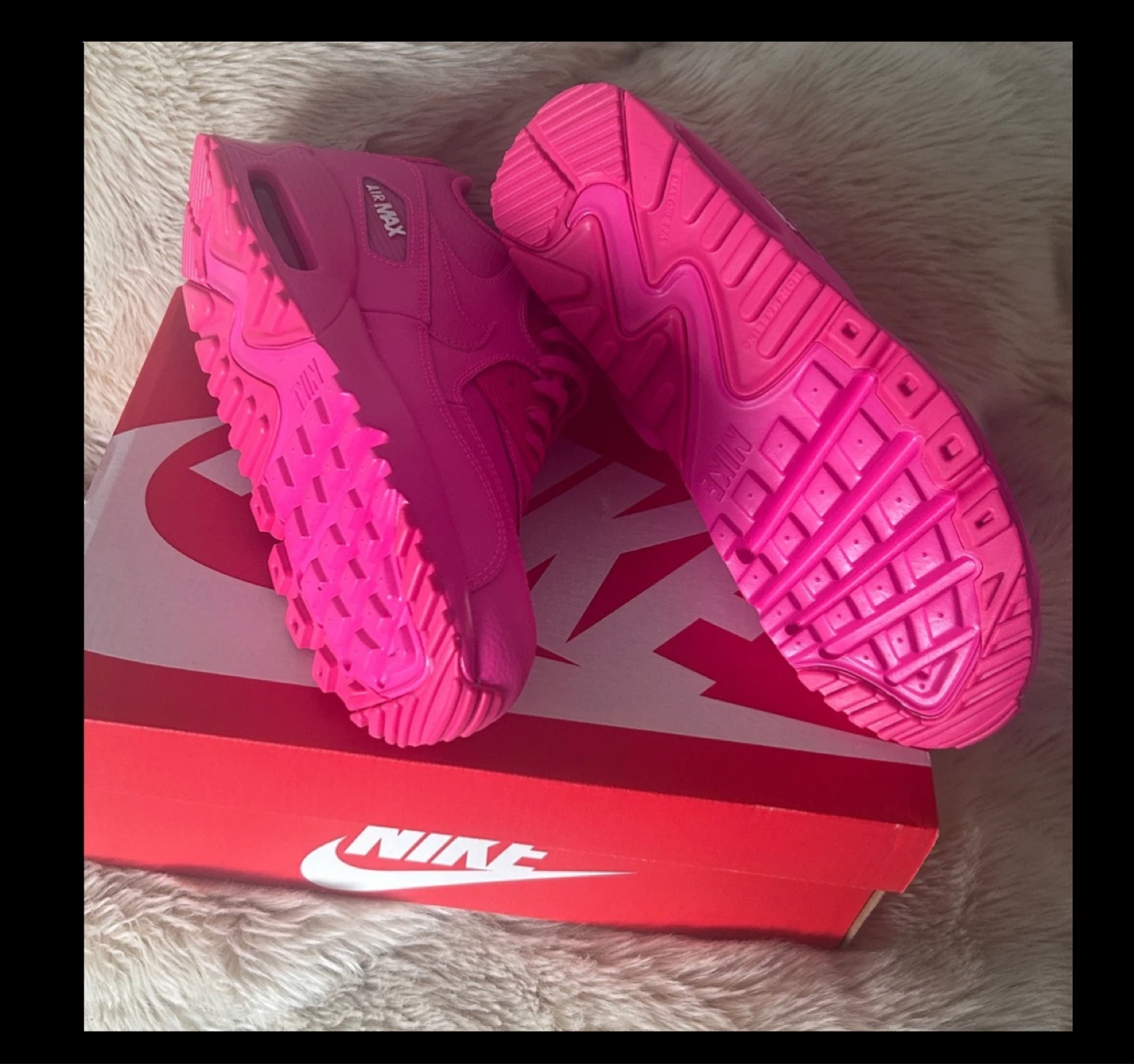 New Nike Air Max 90 LTR (GS) Laser Fuchsia - Size 6.5Y - photo 5