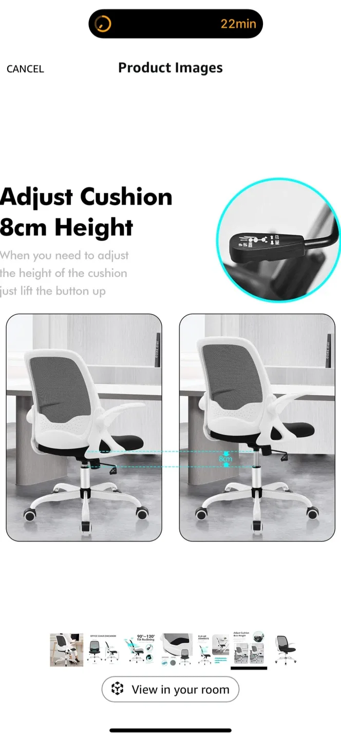 Ergonomic Desk Chair - White image indicator(6)