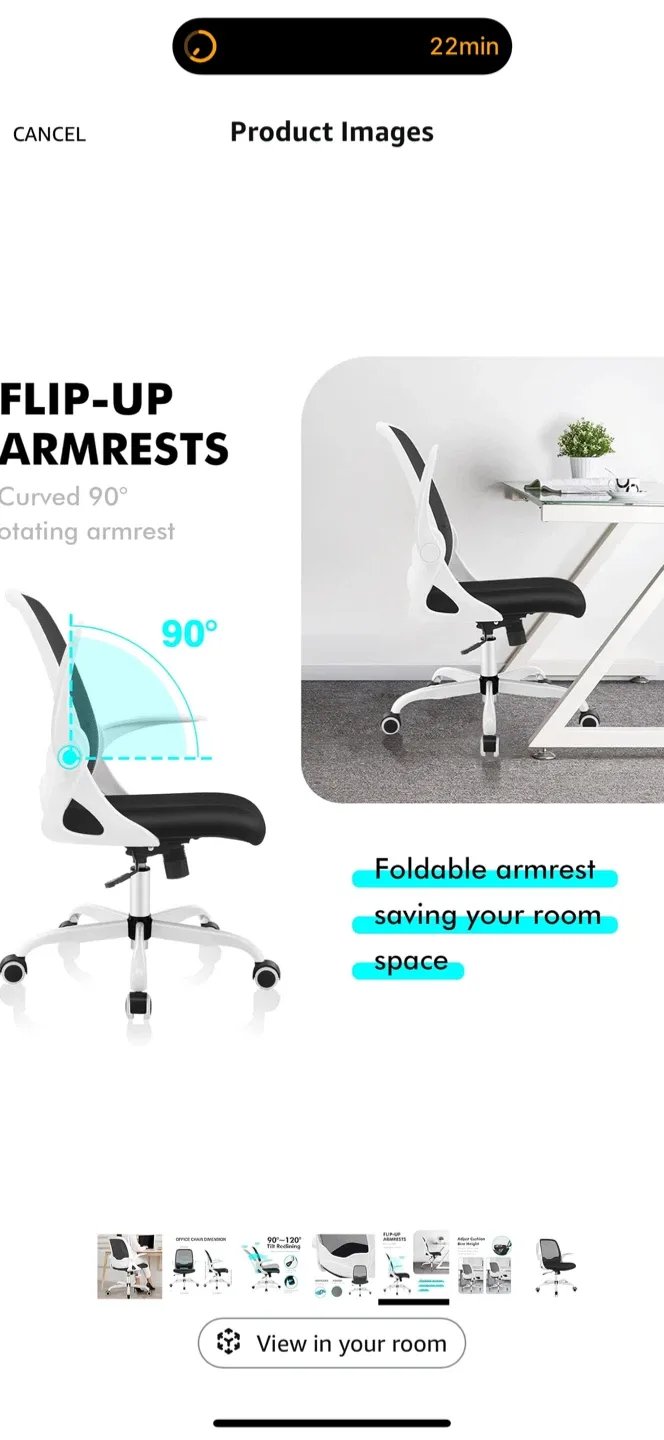 Ergonomic Desk Chair - White image indicator(7)