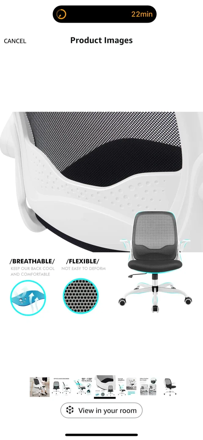 Ergonomic Desk Chair - White image indicator(8)