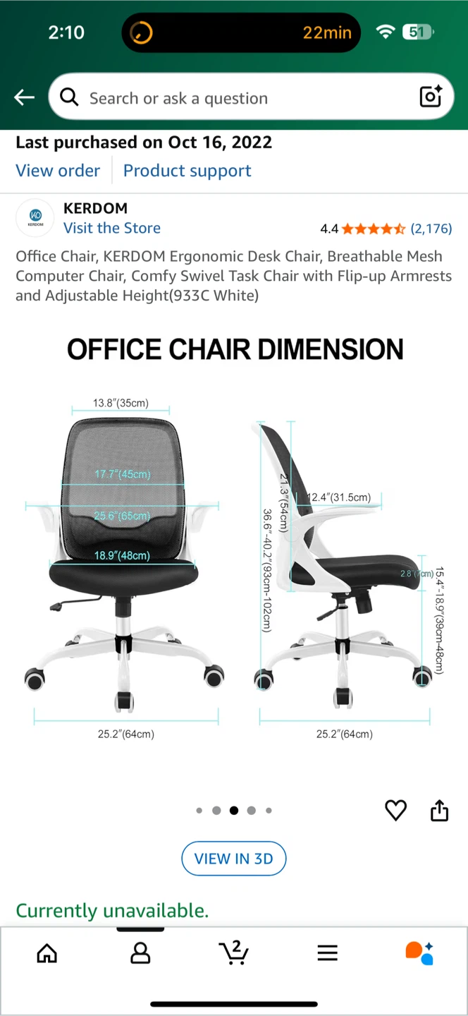 Ergonomic Desk Chair - White - photo 4
