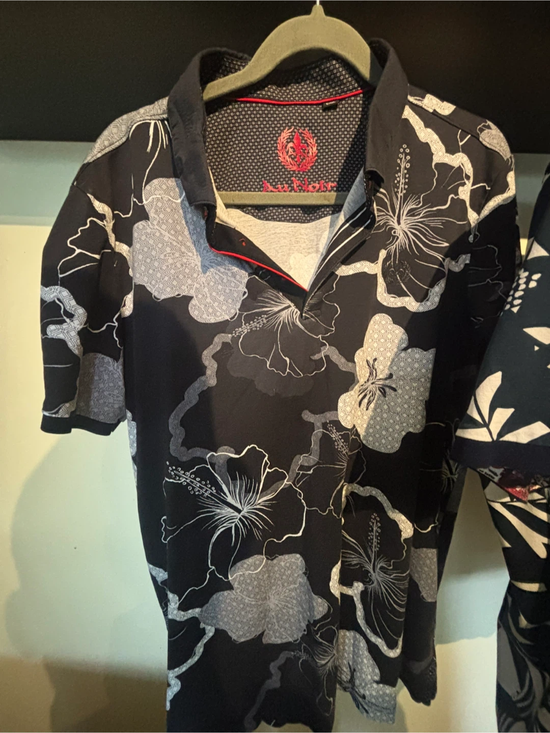 Au noir designer  Floral Polo Shirt