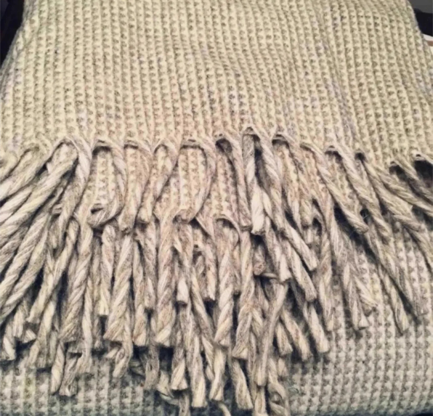 Brand new WOOL poncho cape with Fringe image indicator(3)