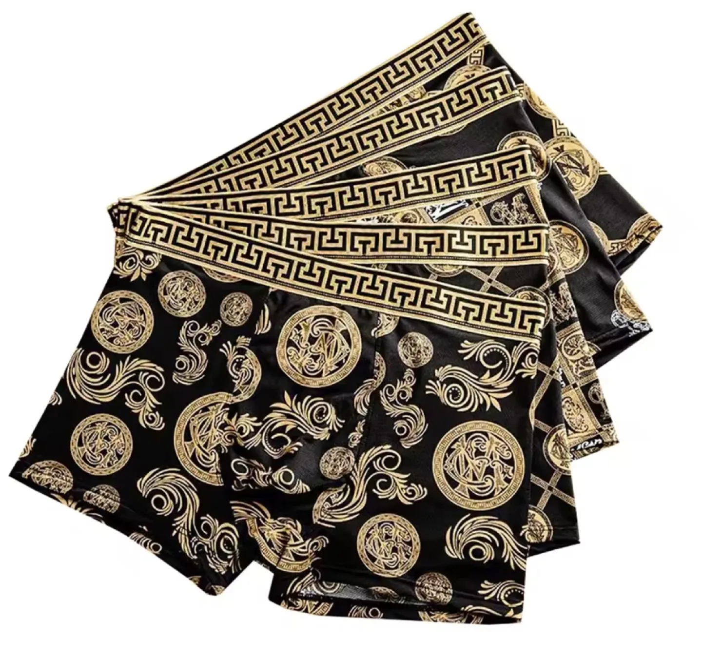 IQMK KEJIANG Men's Boxer Briefs - Black & Gold