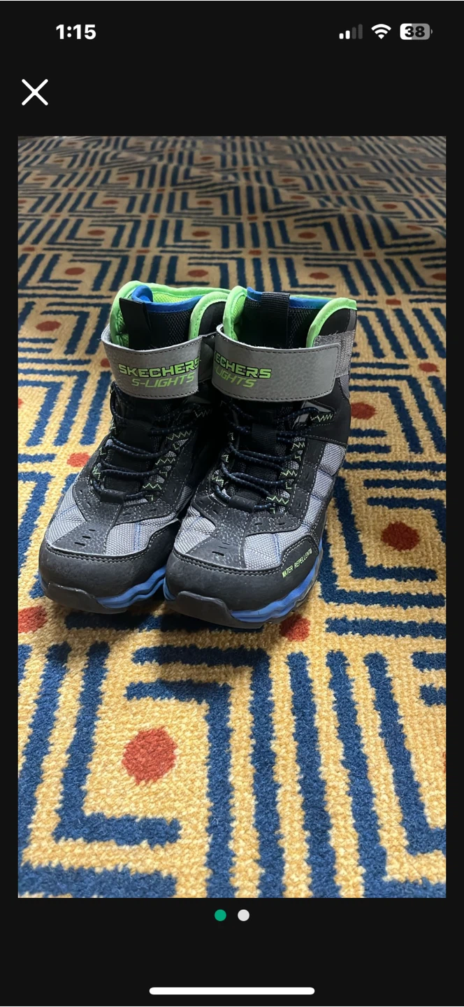 Skechers S-Lights Water Repellent Boots Size 13