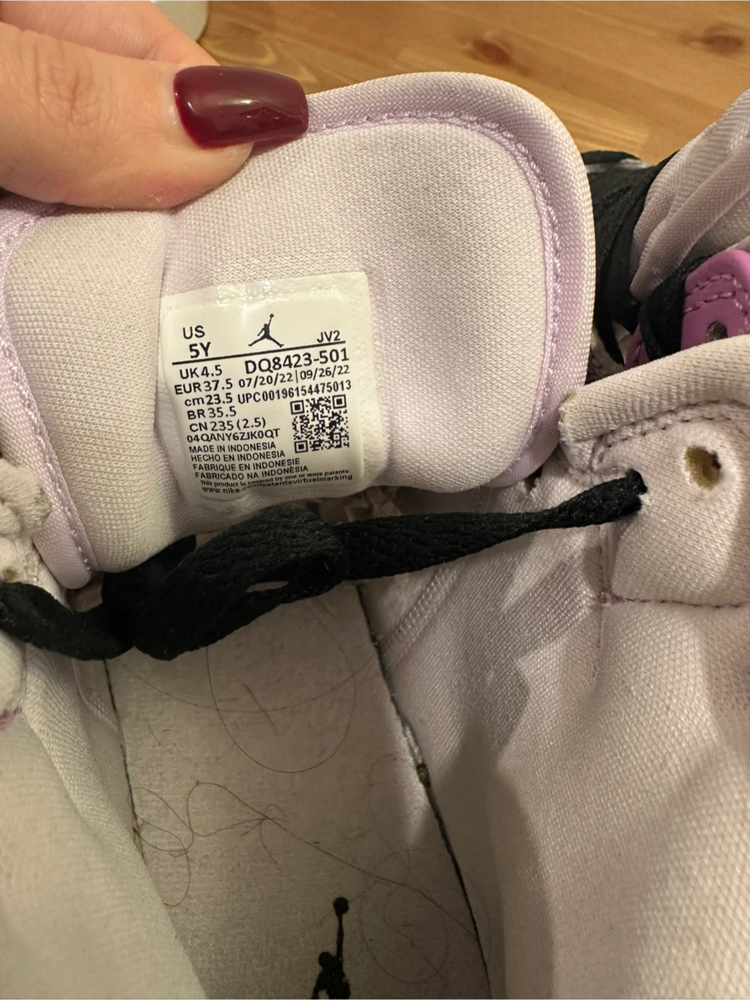 Air Jordan 1 Mid SE Lilac US 5Y - photo 5