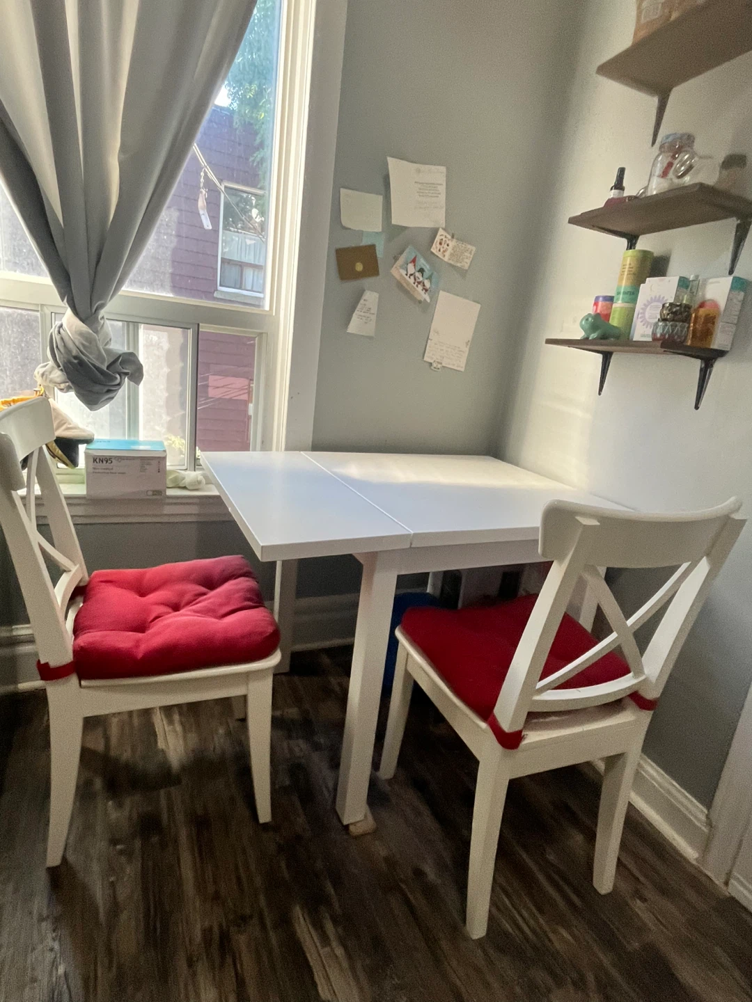 IKEA Extendable Dining Table with 2 Chairs - photo 3