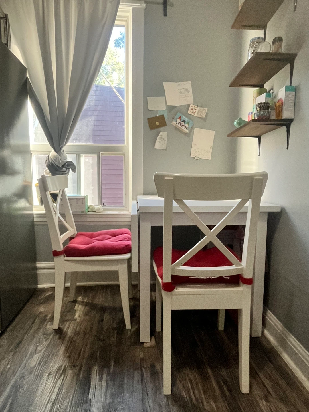 IKEA Extendable Dining Table with 2 Chairs - photo 2