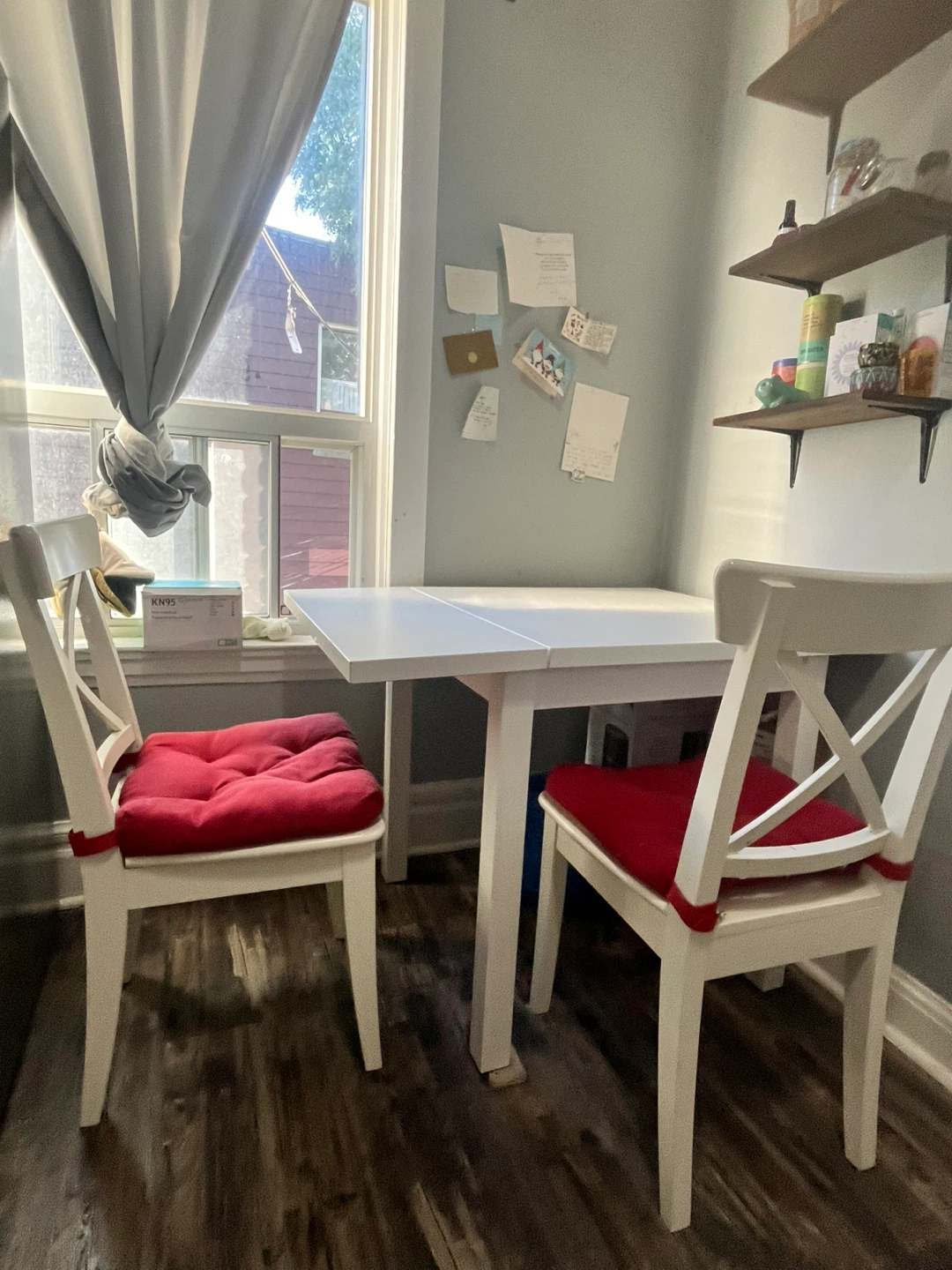 IKEA Extendable Dining Table with 2 Chairs - photo 4