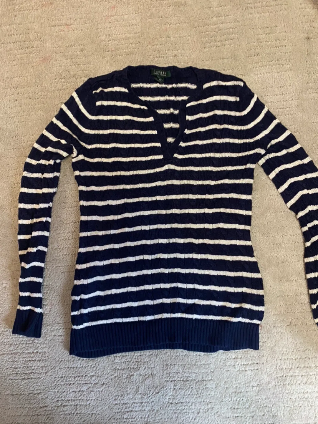 Lauren Ralph Lauren Striped Sweater - Size M thumbnail