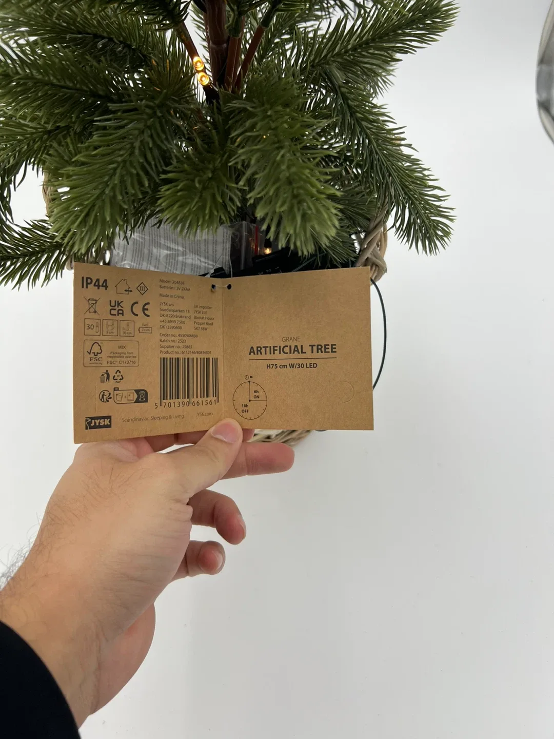 JYSK GRANE 75 cm Artificial Fir Tree with Warm LED Lights image indicator(5)