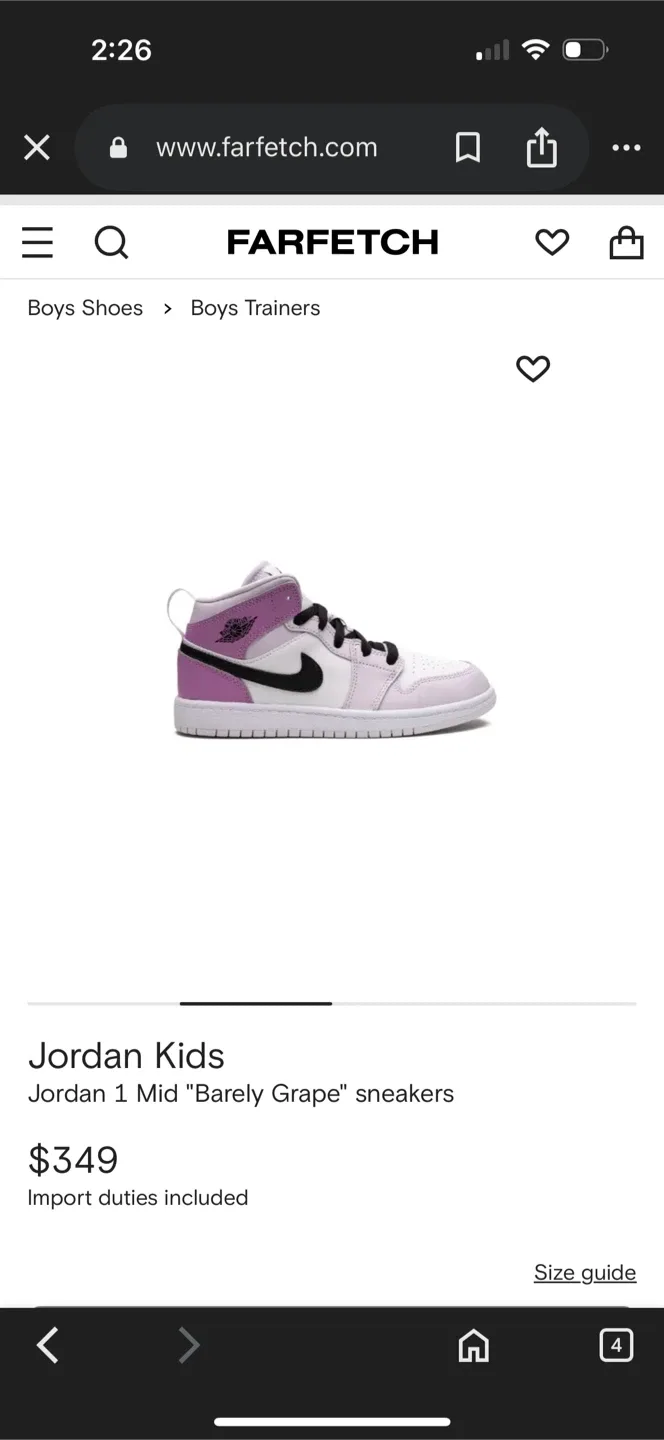 Air Jordan 1 Mid SE Lilac US 5Y image indicator(7)