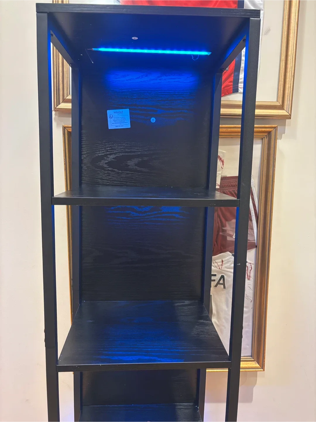 Black Bookshelf with LED Lighting-AS IS image indicator(2)