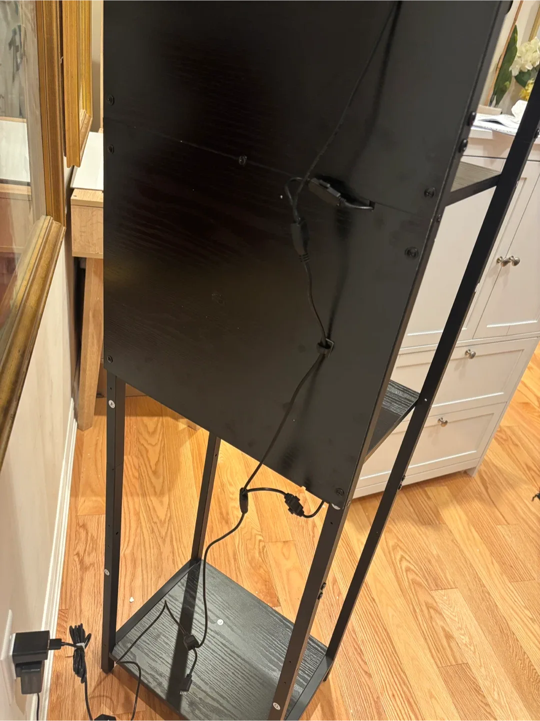 Black Bookshelf with LED Lighting-AS IS image indicator(4)