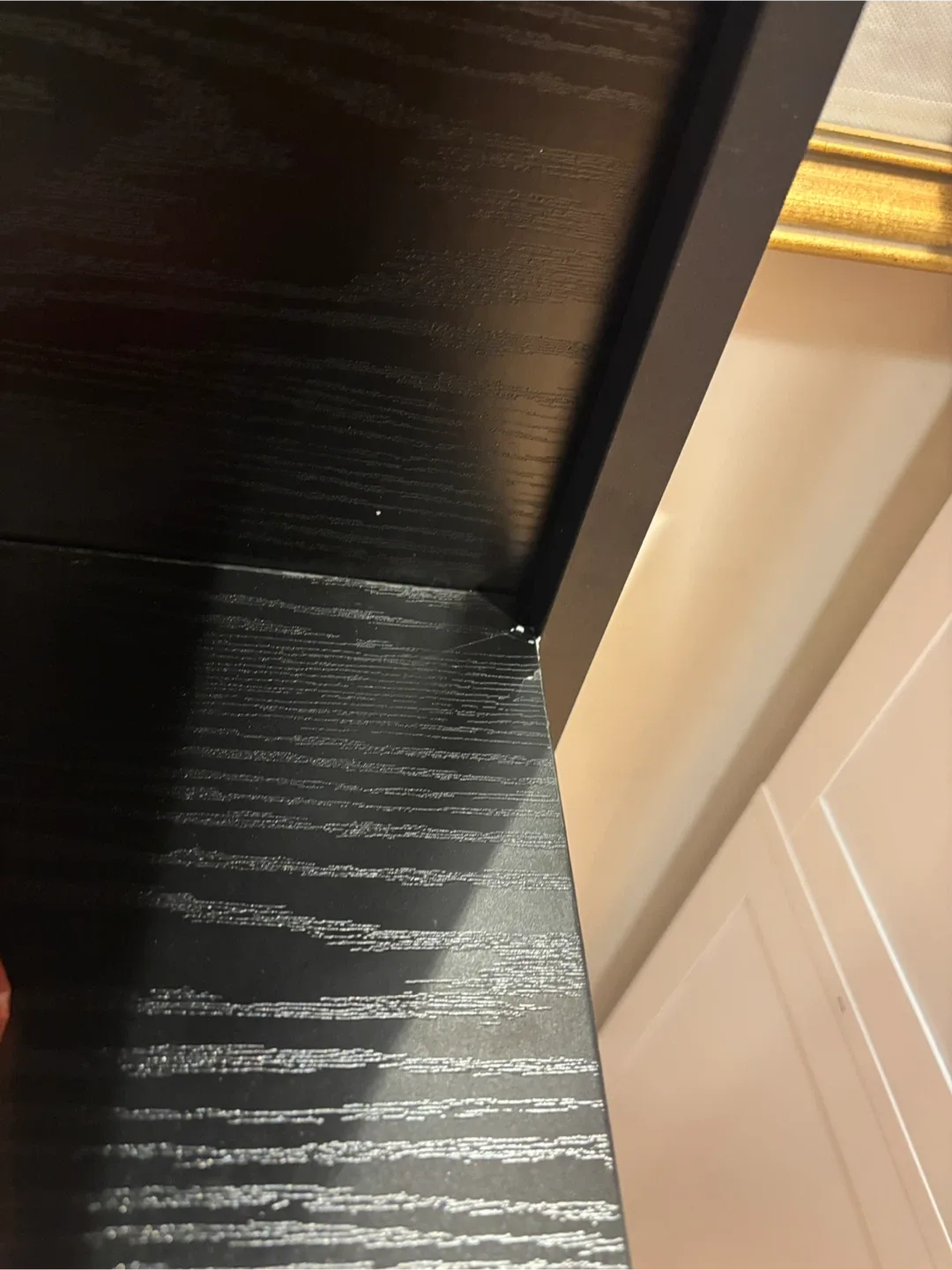 Black Bookshelf with LED Lighting-AS IS image indicator(6)