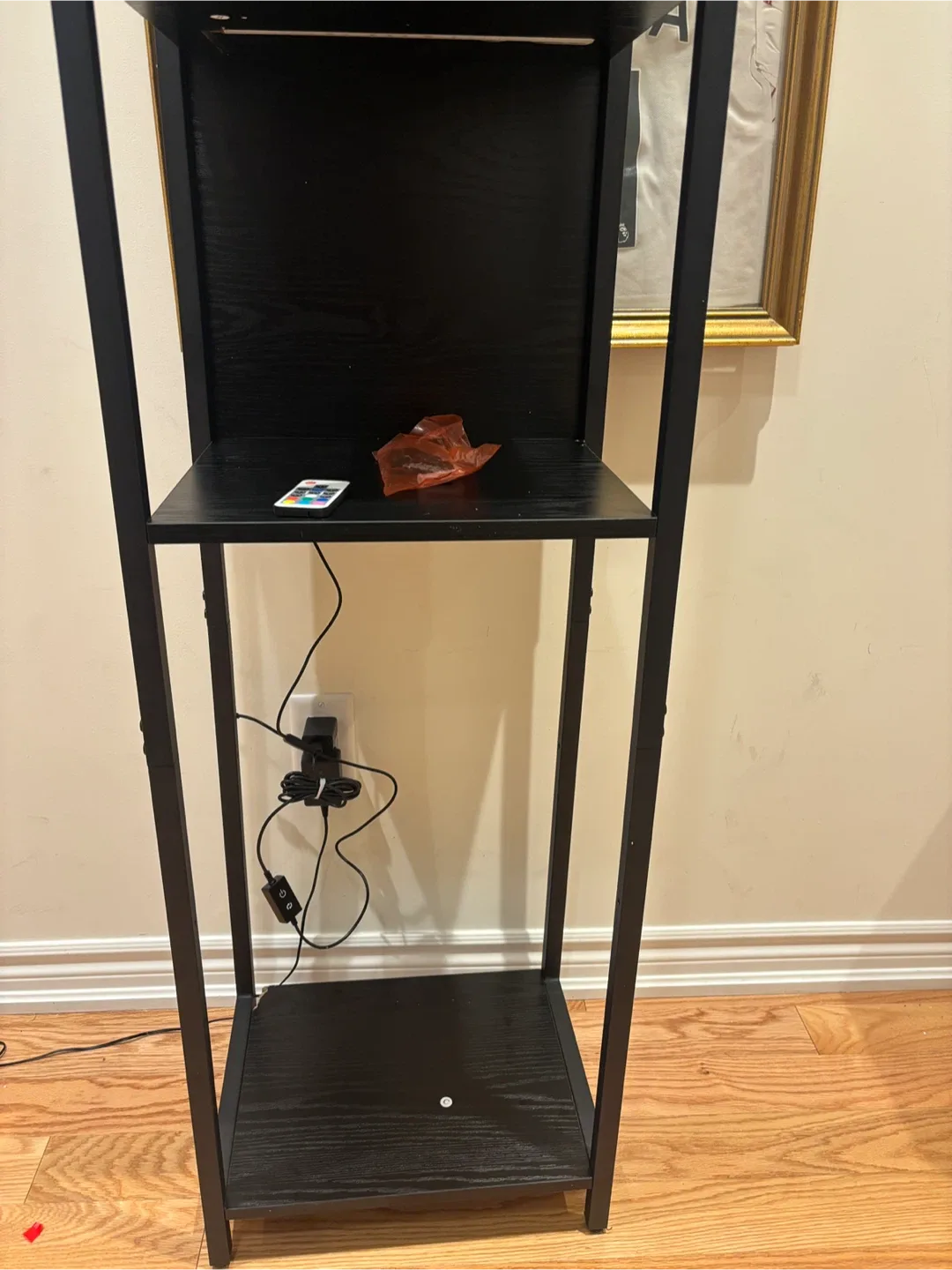 Black Bookshelf with LED Lighting-AS IS image indicator(3)