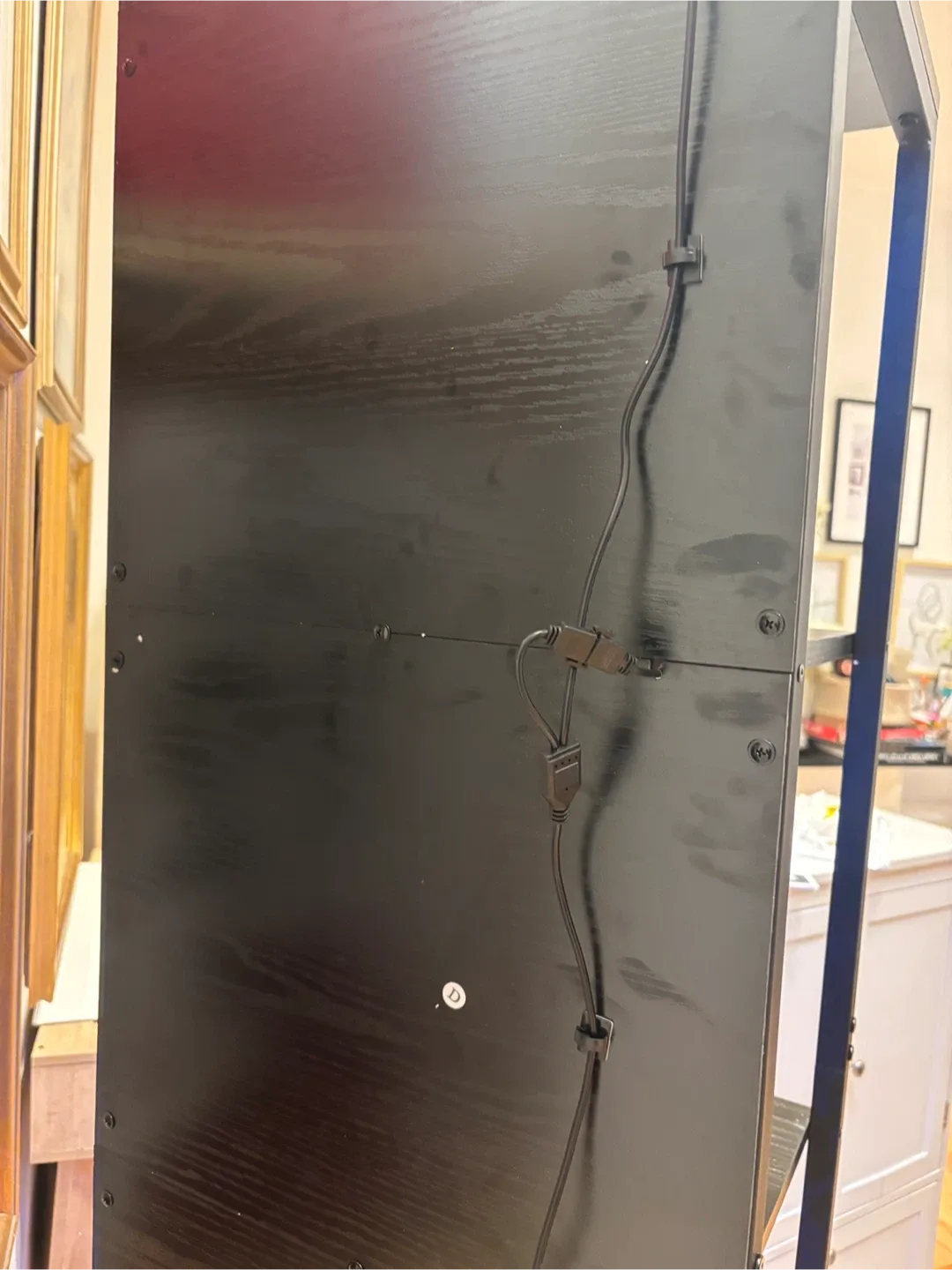 Black Bookshelf with LED Lighting-AS IS image indicator(5)