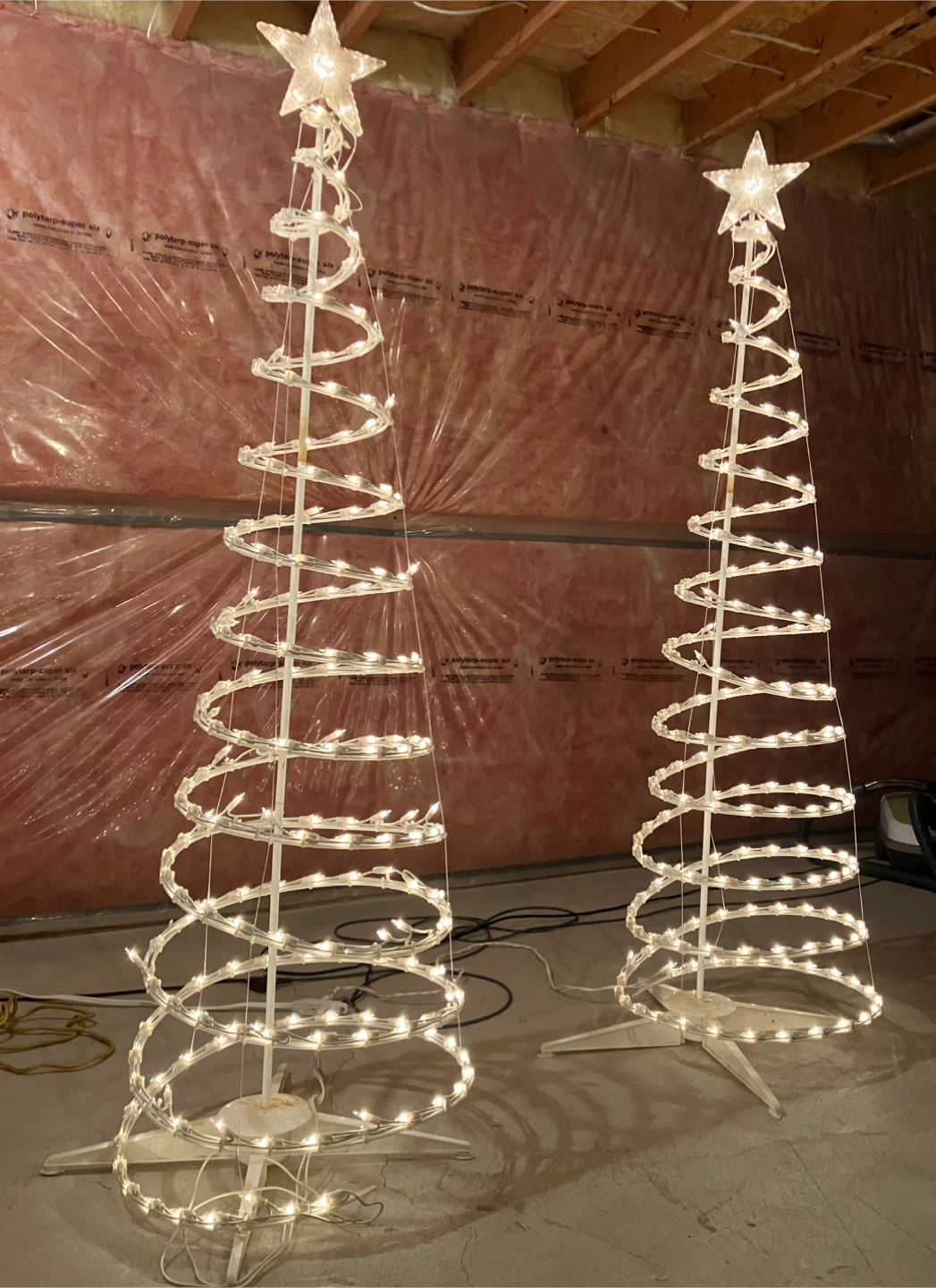 Spiral Light Tree Sculpture Set