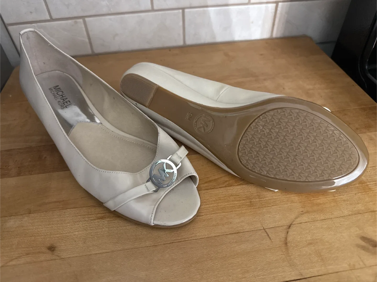 Michael Kors cream Wedge Shoes - Size 9M