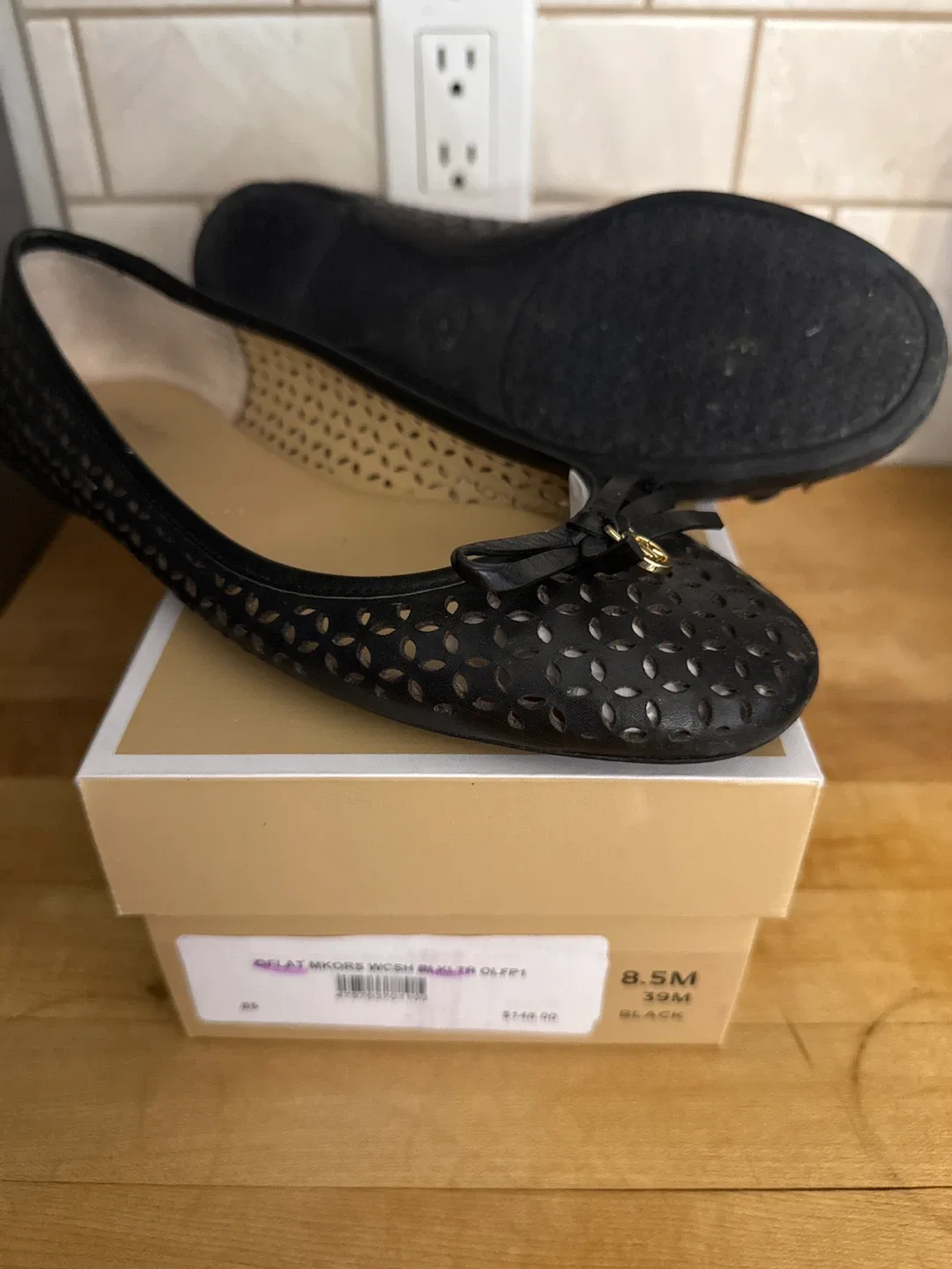 Michael Kors Black Ballet Flats - Size 8.5M