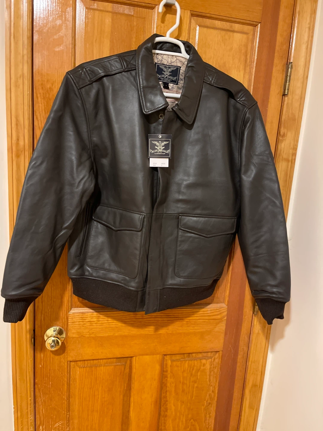 Men’s leather flight jacket