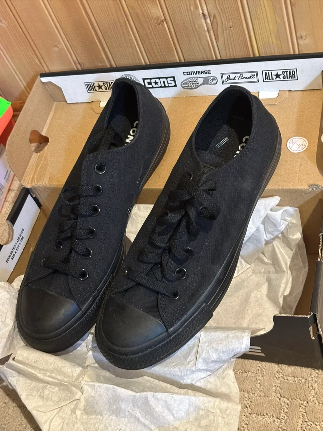Unworn Converse All Star Black Monochrome, Wmns 9 image indicator(3)