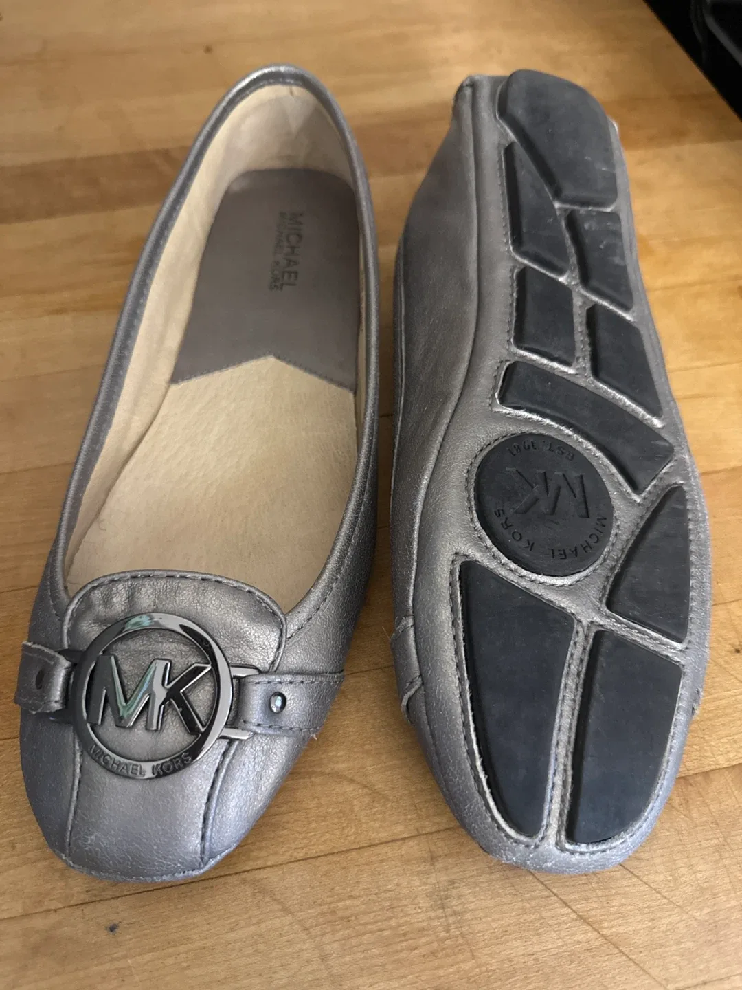 Michael Kors Silver Ballet Flats