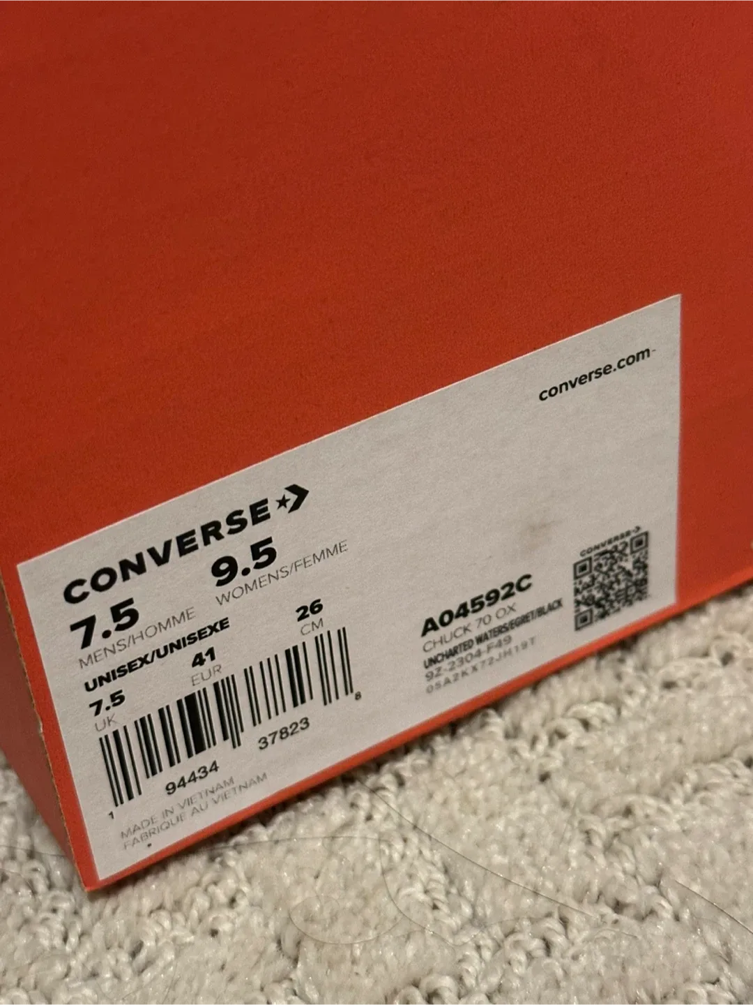 New unworn Converse Chuck 70 OX Uncharted Waters image indicator(2)