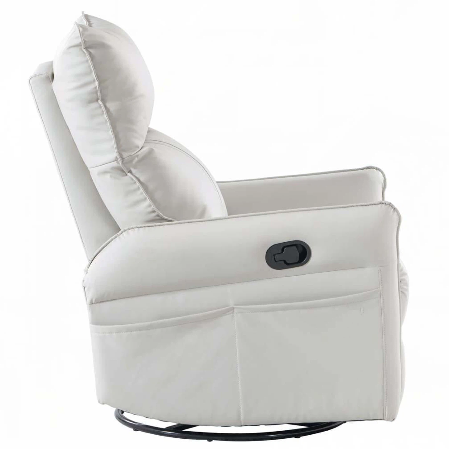 Swivel Glider Recliner - White - photo 2