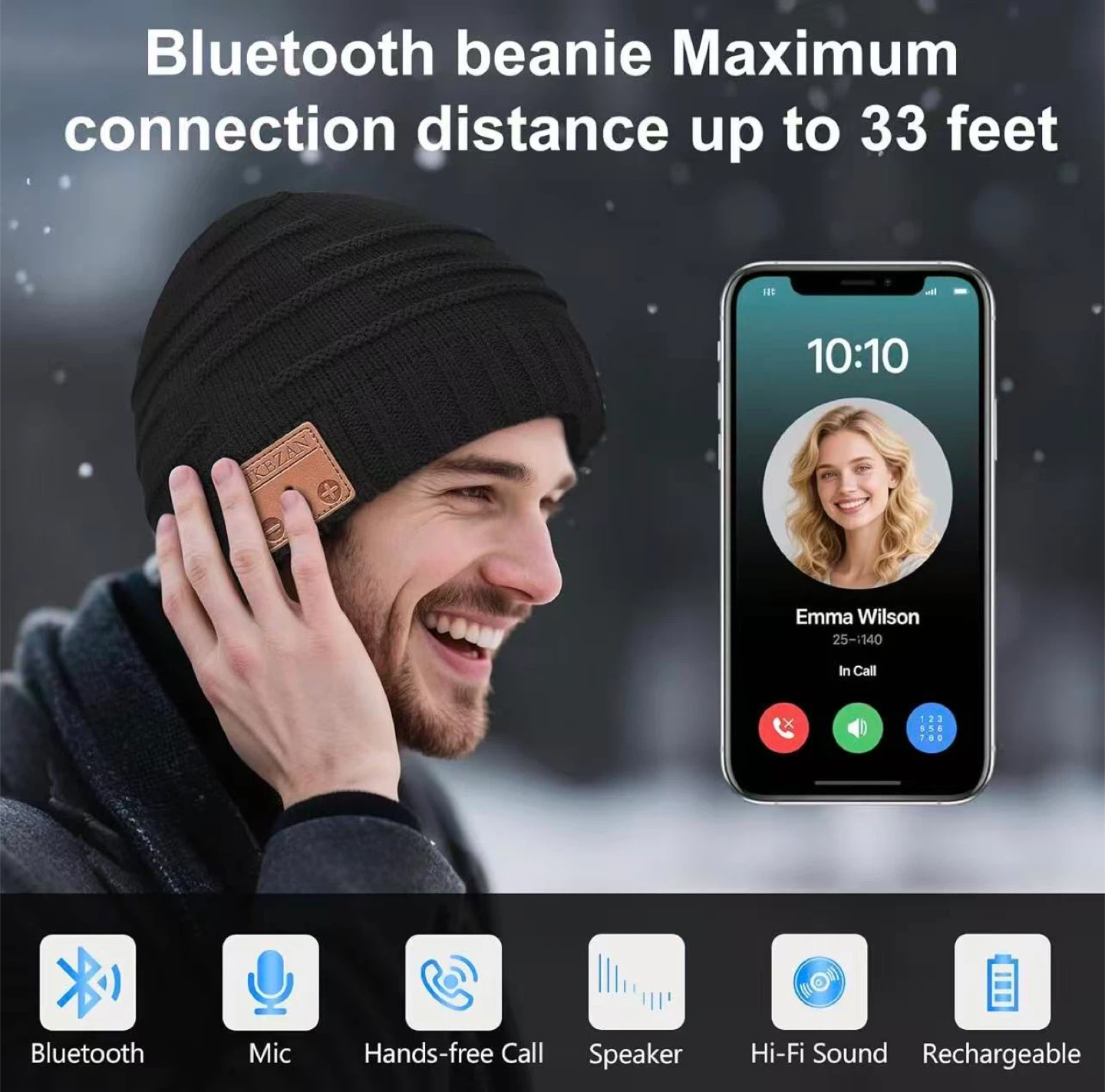 Bluetooth Beanie - Black - photo 2