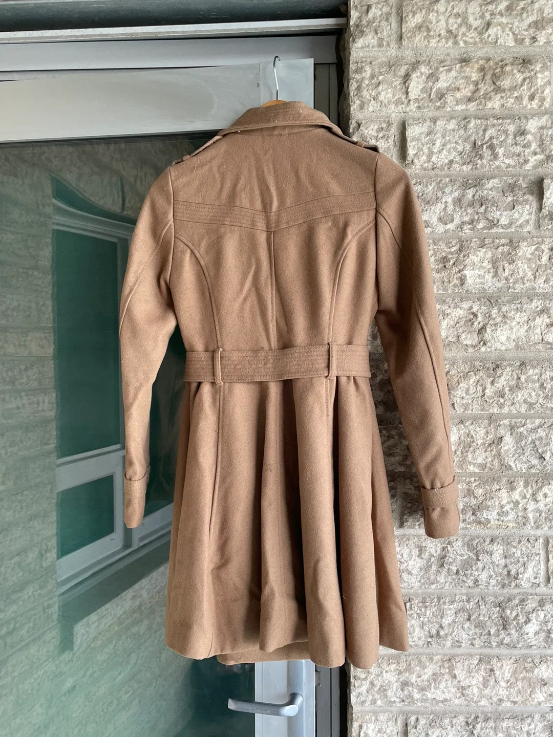 H&M Trench Coat - Tan, Size Small image indicator(2)
