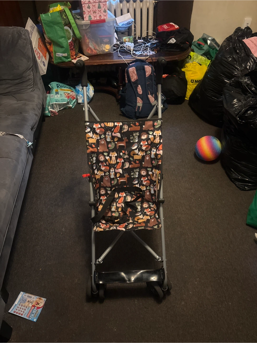 Lightweight Stroller with Animal Print
