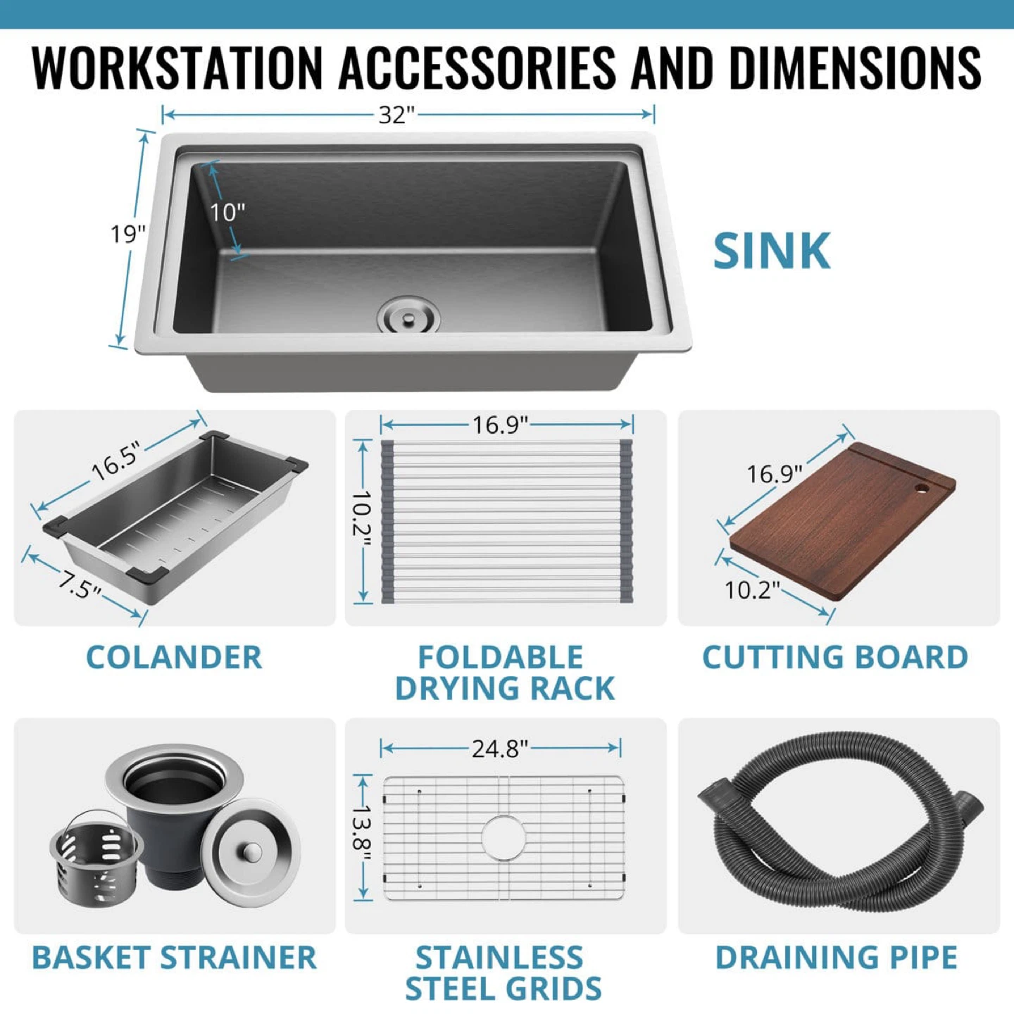 Workstation Kitchen Sink with Accessories - NEW - photo 2