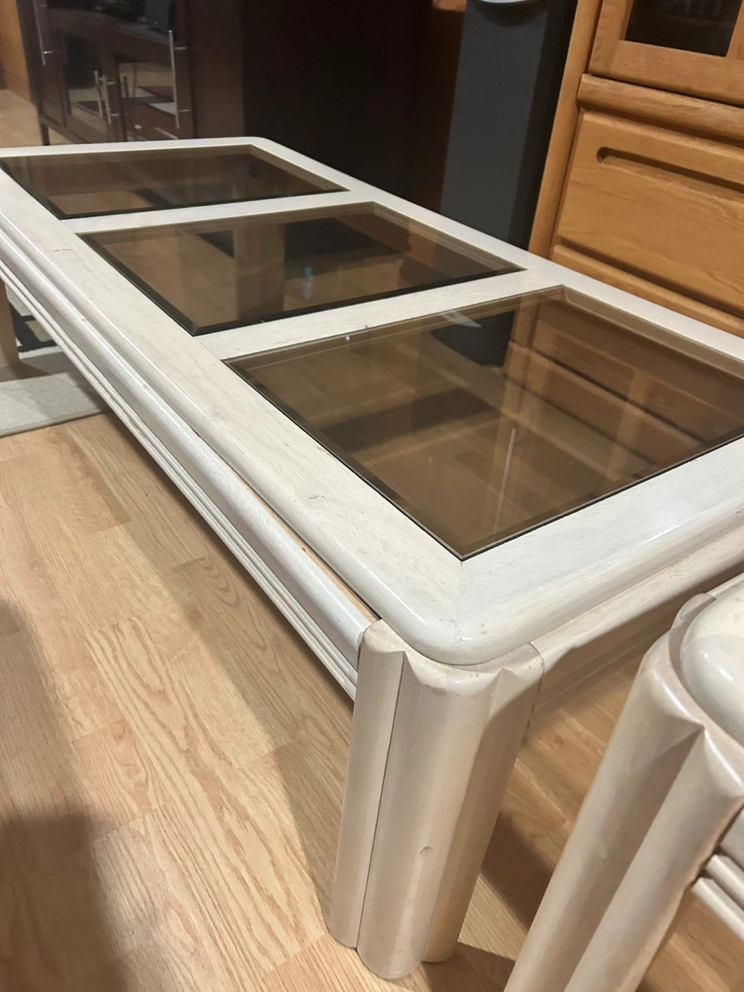 Glass Top Coffee Table & End Tables Set