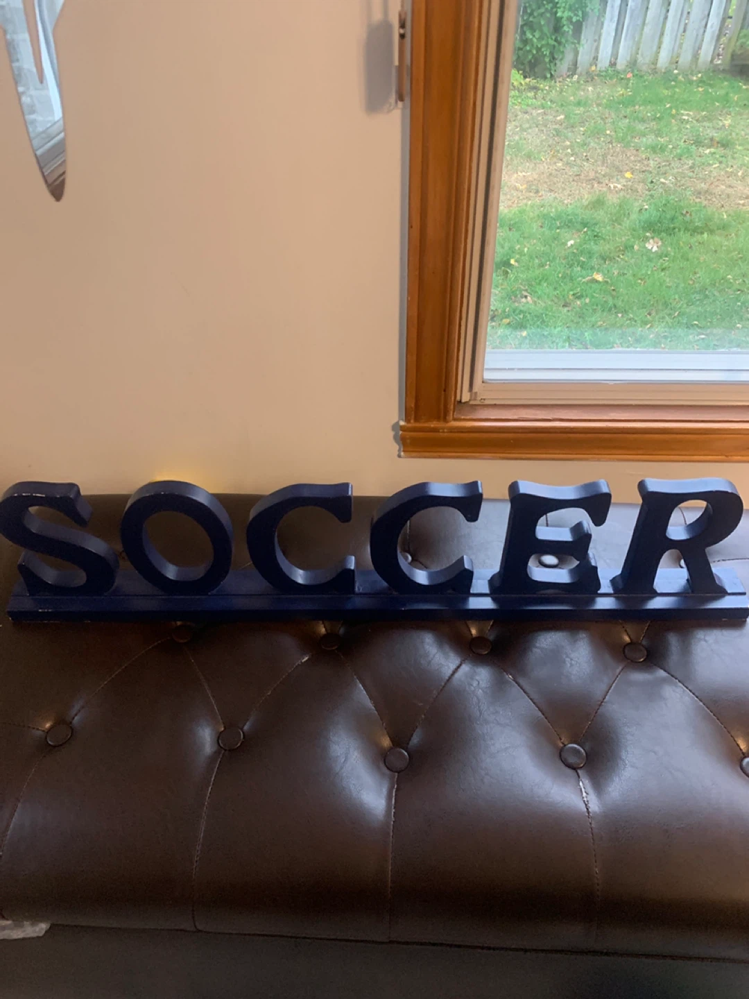 Blue 'Soccer' Wooden  Decor