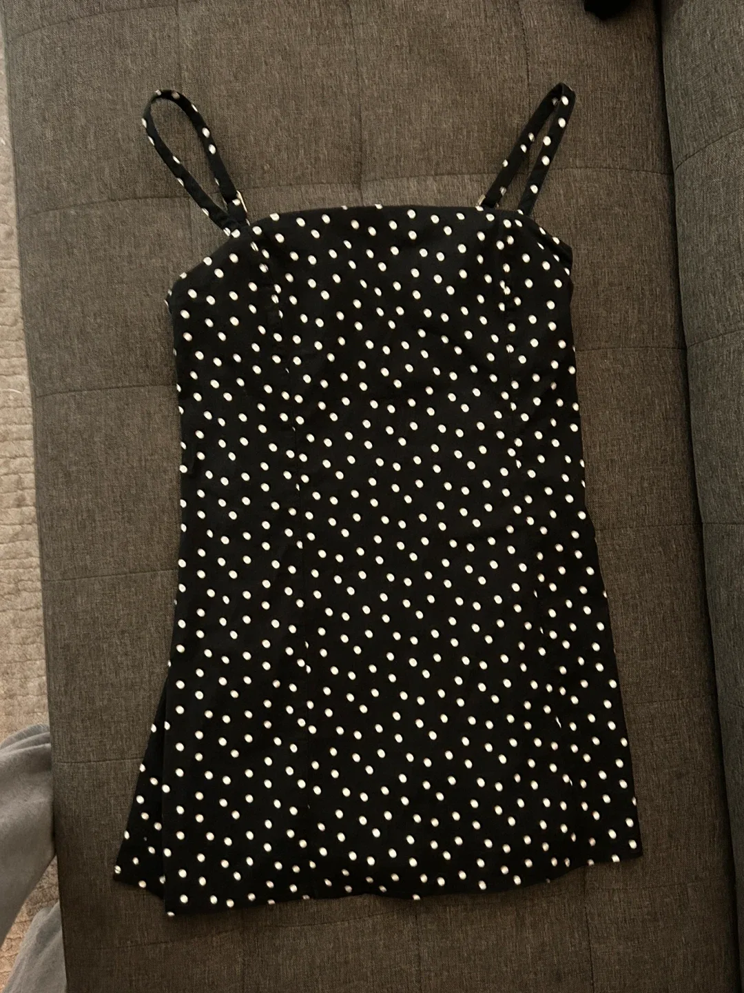 Polka Dot Bra-Free Mini Dress
