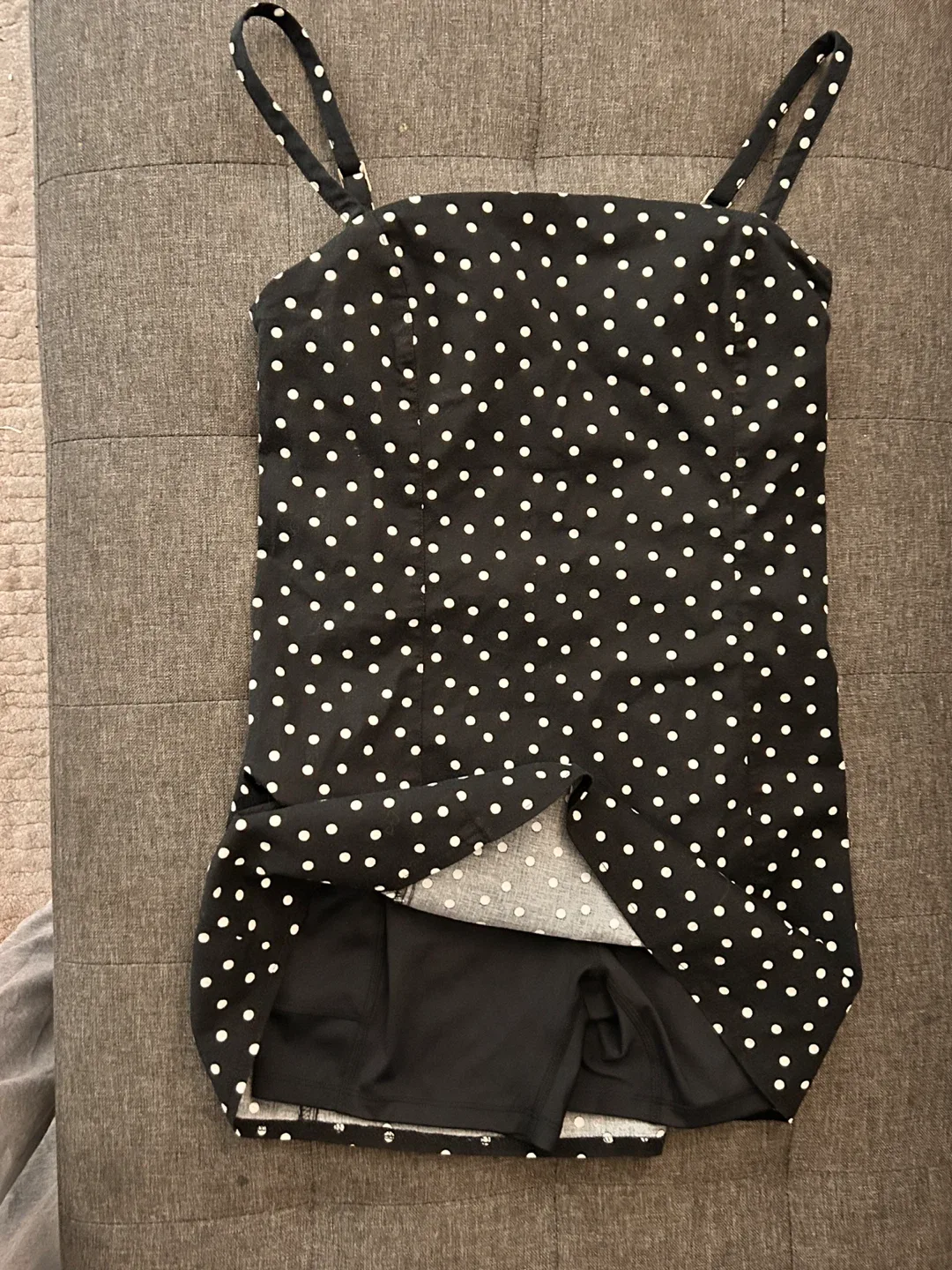 Polka Dot Bra-Free Mini Dress image indicator(2)