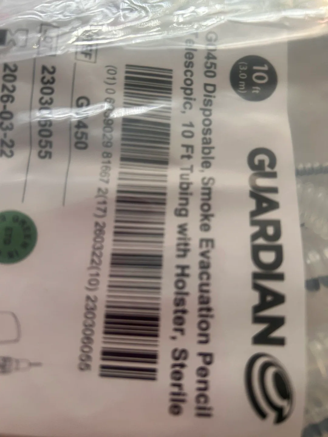 Guardian G0450 Disposable Smoke Evacuation Pencil image indicator(4)