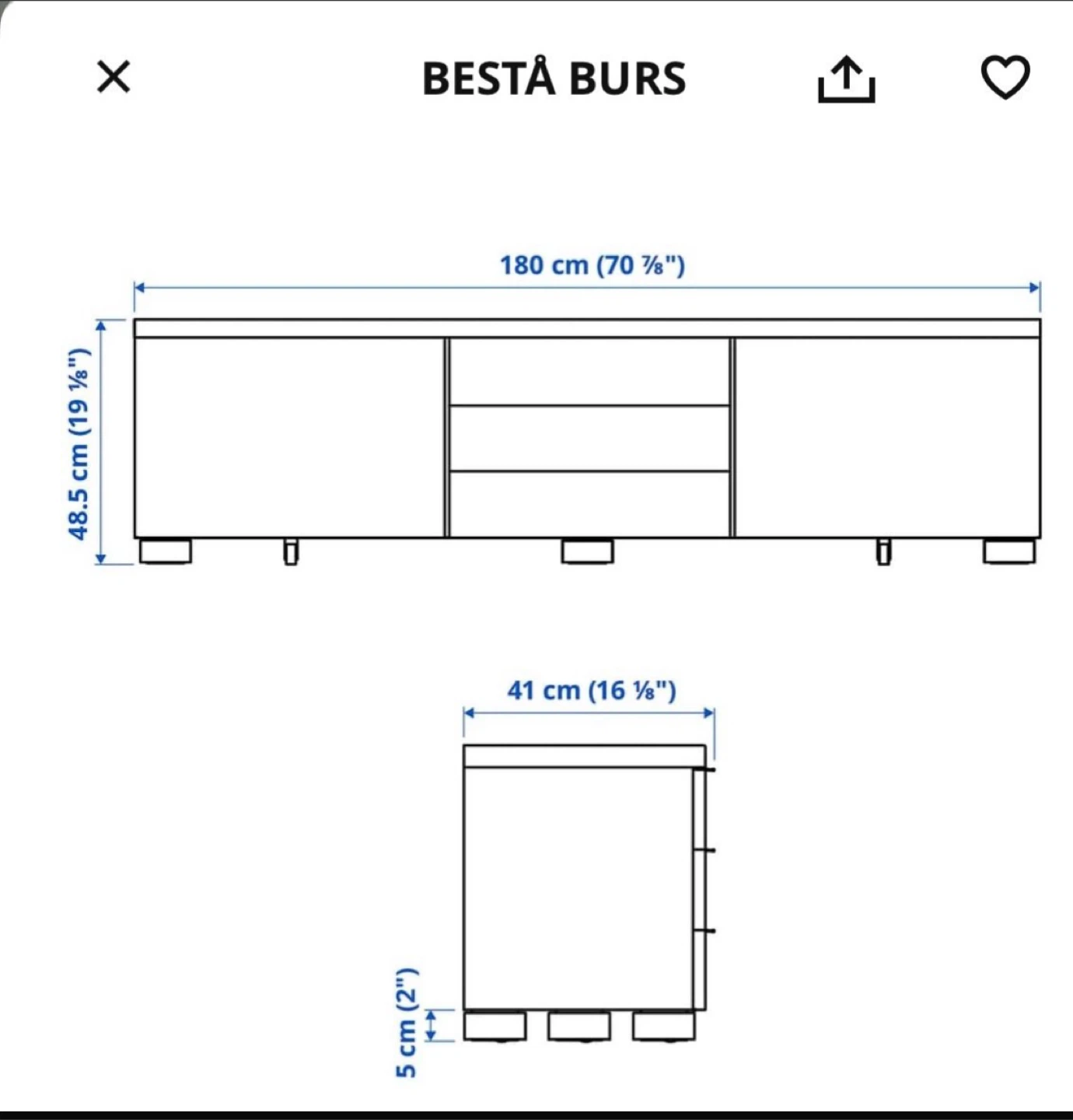 IKEA BESTÅ BURS TV Unit