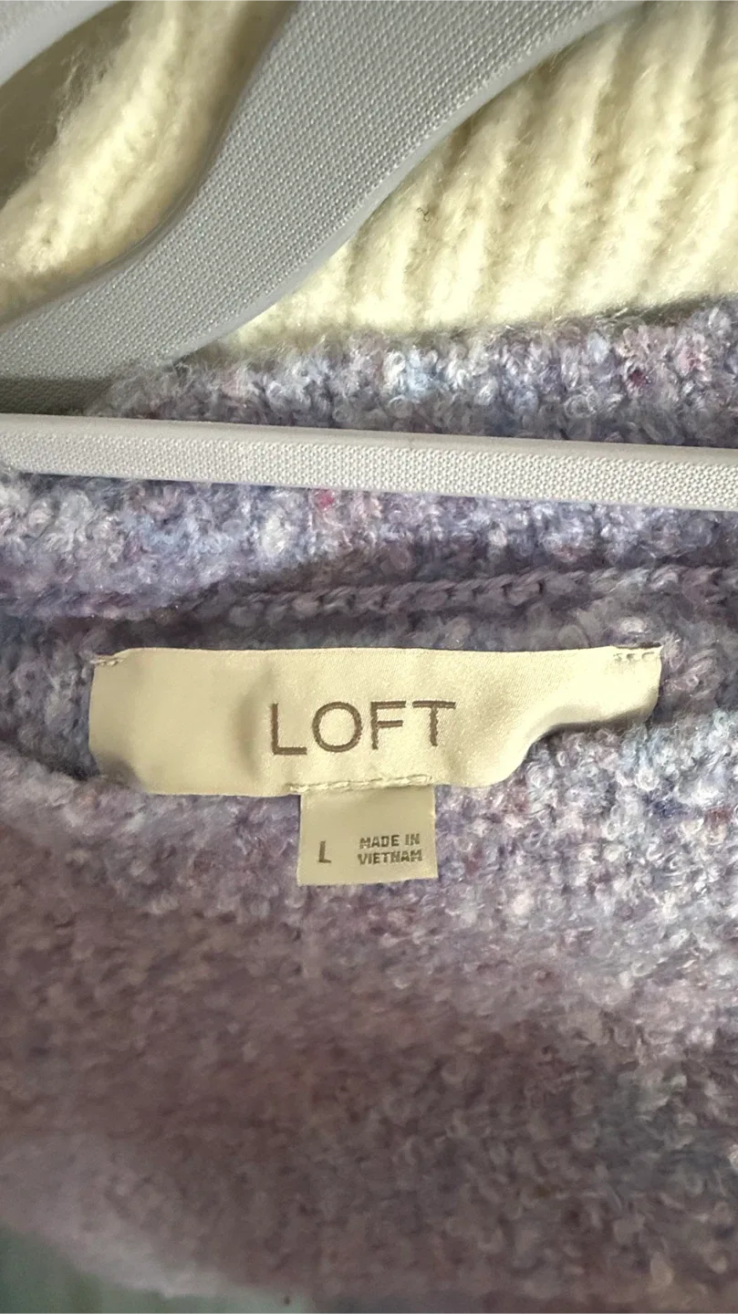 LOFT Lavender Sweater - Size L image indicator(3)