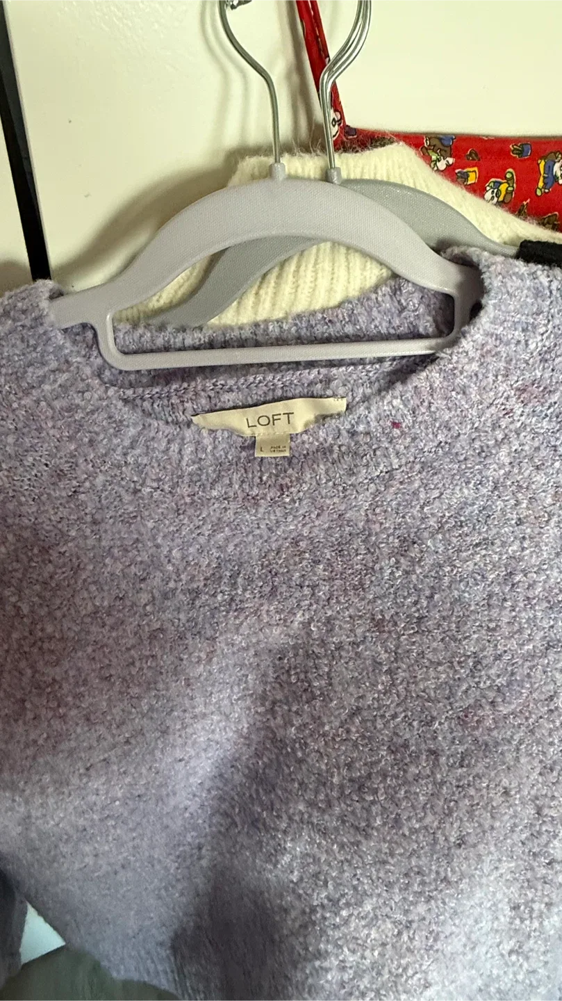 LOFT Lavender Sweater - Size L image indicator(4)
