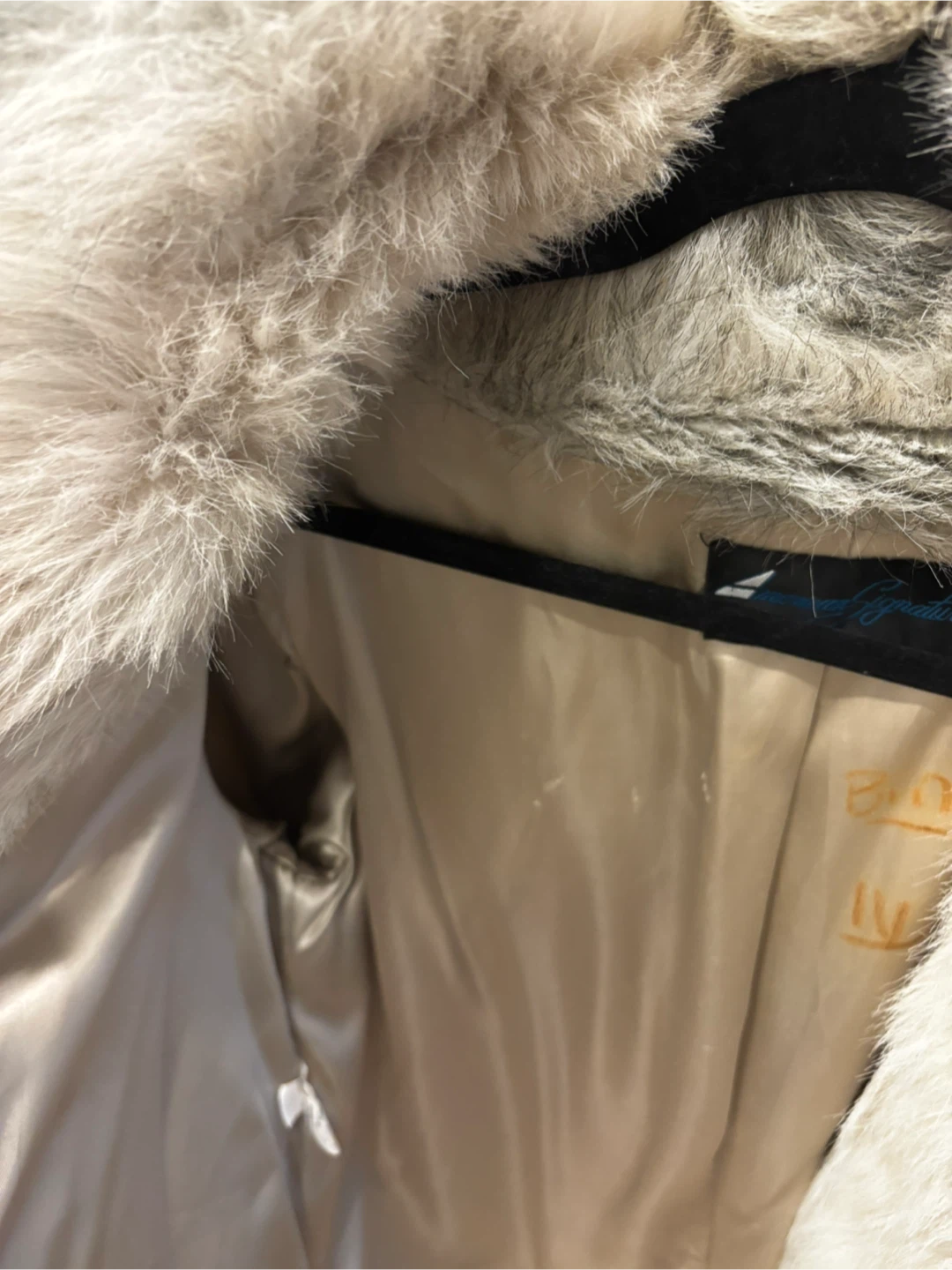 Signature Faux Fur Coat - Ivory/Grey - photo 5